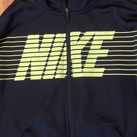 Nike Boys Black and Yellow Zip Up Sweatshirt Size M - Picture 2 of 9
